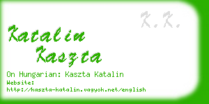 katalin kaszta business card